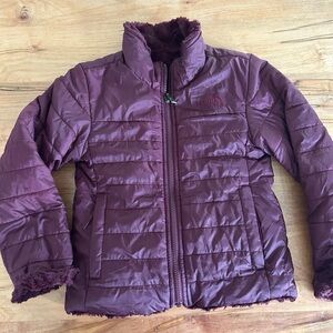 Girls North Face Jacket - reversible size 6/7, gently worn